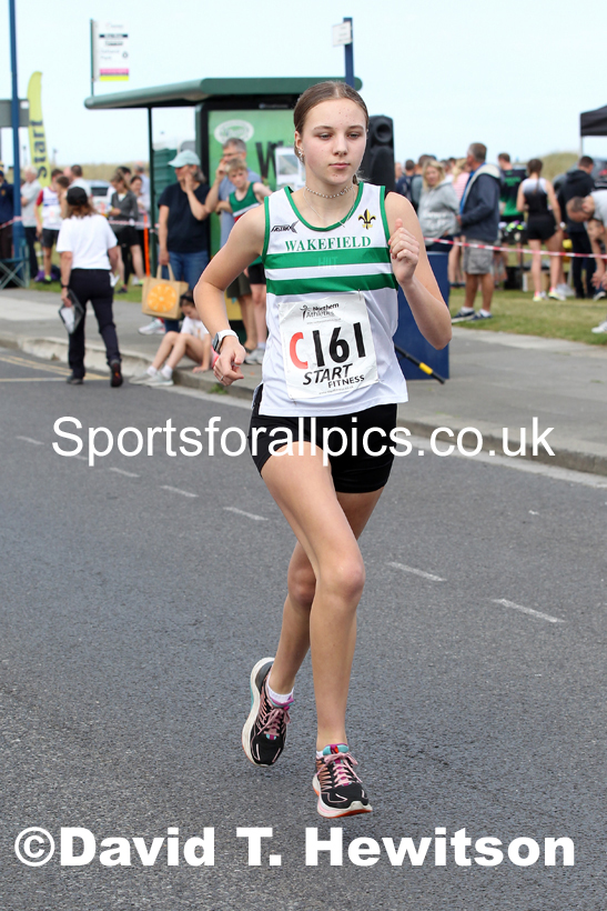 Womens under-17s 2021 Northern 6 and 4 Stage and Young Athletes Road Relays, Redcar. Photo: David T. Hewitson/Sports for All Pics